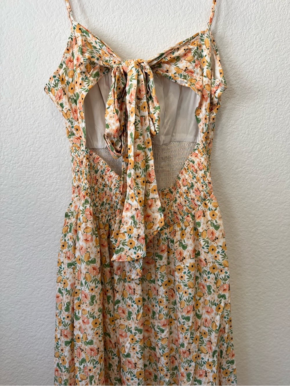 Women’s Floral Smocked Maxi Dress - Large - Picture 8 of 11
